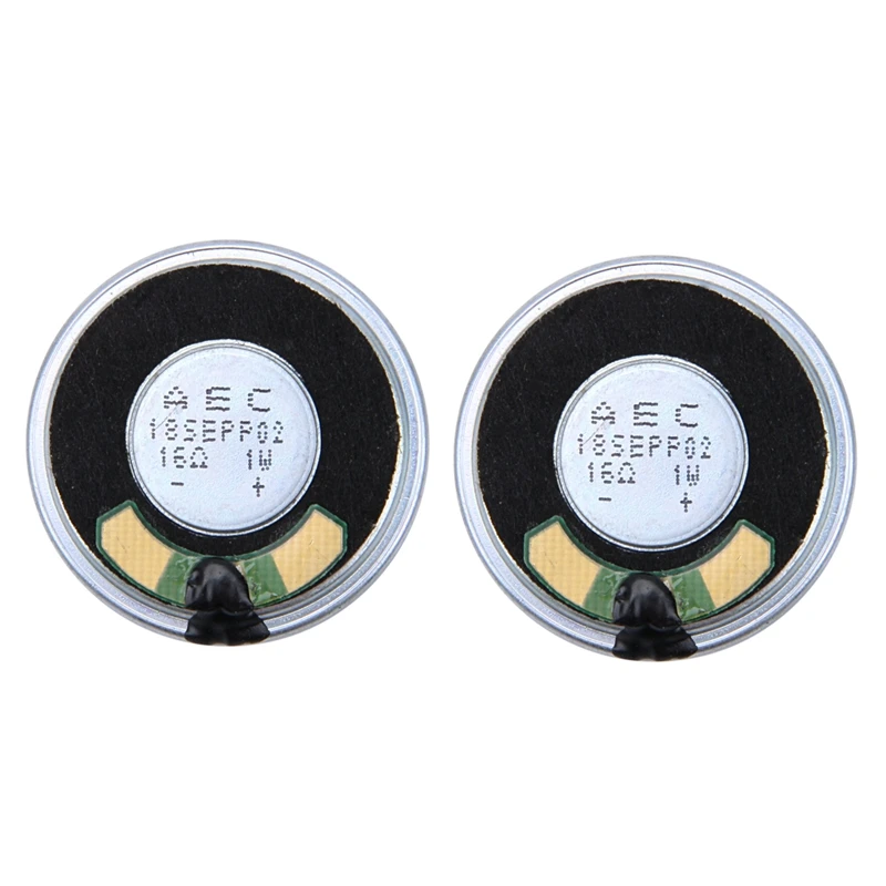 2X 36Mm 16 Ohm 1W Aluminum Housing Internal Magnet Speaker