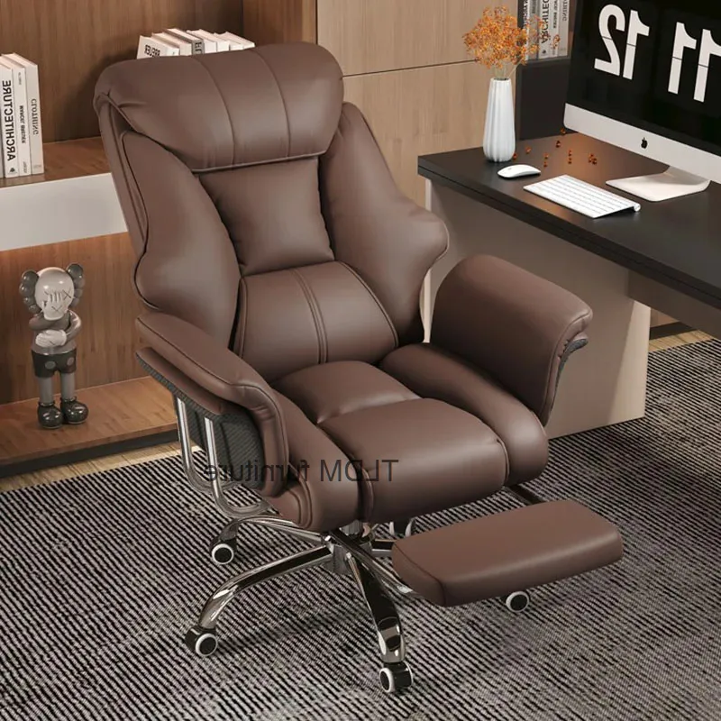 

Симпатичное офисное кресло для руководителя, удобное компьютерное кресло, офисное кресло, мобильный эргономичный белый шезлонг, мебель De Bureaux