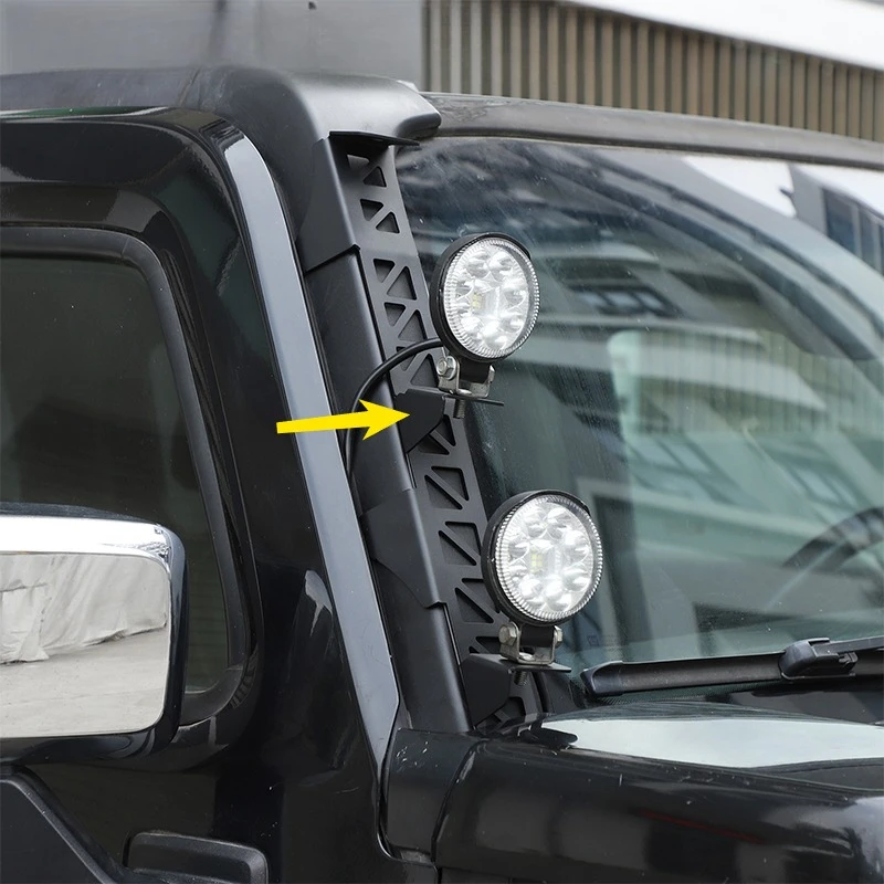 

Fit For Hummer H2 H3 03-09 Carbon steel Car Windshield A-Pillar Spotlight Brackets LED Work Lights Mounts Holder Accessories