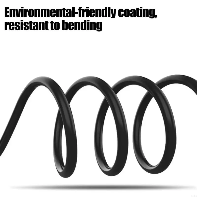 Q6PA Tinned-Wire HDB15 Male Data Cable, 15 Pin Cord for Compatible Equipment with Black PVC Outer Covering and Molded Ends