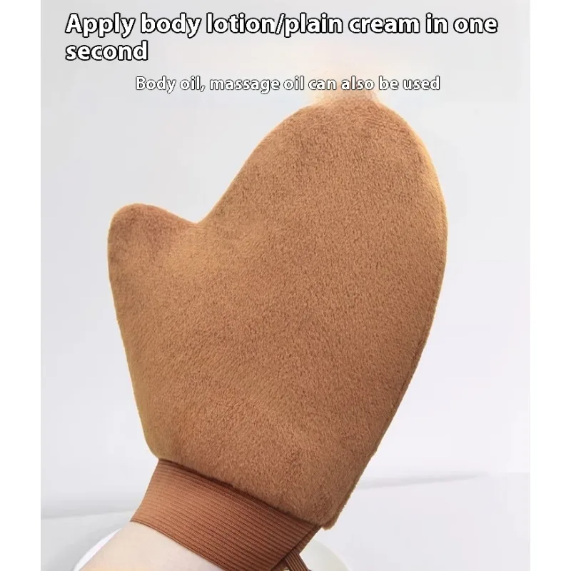 ボディローションアプリケーター手袋セルフタンニングオイル日焼け止めマッサージツール植毛防水クイック適用スキンケアミトン旅行