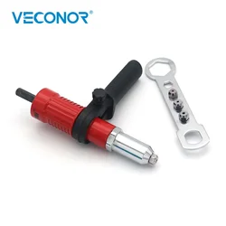 Electric Rivet Nut Gun Riveting Tool Cordless Riveting Drill Adapter Insert Nut Tool Riveting Drill Adapter 2.4mm-4.8mm