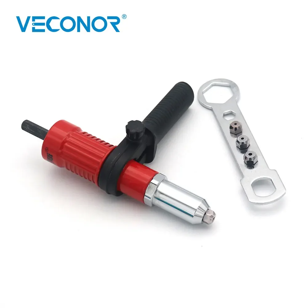 Elétrica Cordless Riveting Drill Adapter Nut Gun Rebitando Tool Inserir Ferramenta Nut 24 Milímetros48 Milímetros