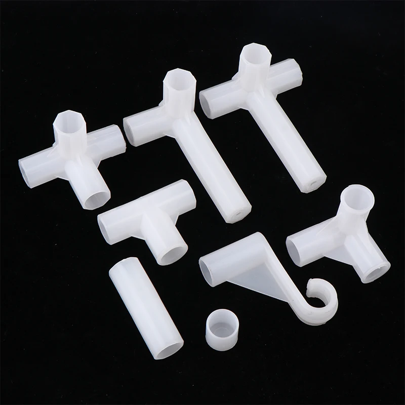 2pcs ID13mm Four Five Way Joint Pipe Adapter Shelf Wardrobe Hook For Plant Support Connector Garden Watering Irrigation