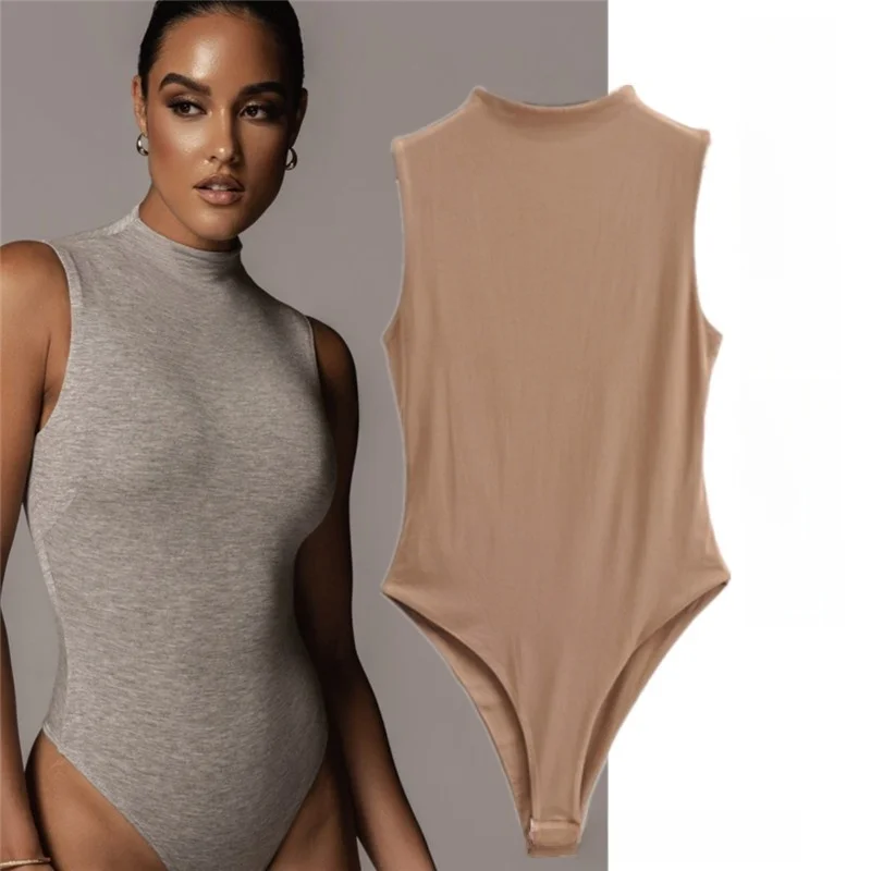 

Street Sle Color Slim Fit Bodysuit T-irt f High Collar Svel Base Layer irt for Women Faionable Design