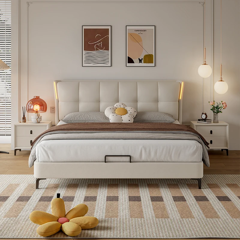 

Modern Double Bed Bedroom Children Luxury Single Multifunctional Design Massage Bed Sleeping Muebles Lounge Suite Furniture