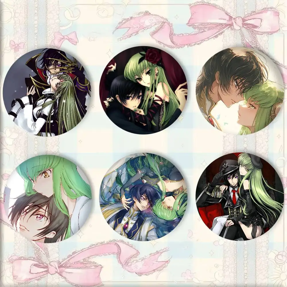Anime CP Code G-Geass Z-Zero Badges Round Cosplay Pin Bag Decor Fans Collect Friends Gifts Brooch Souvenir