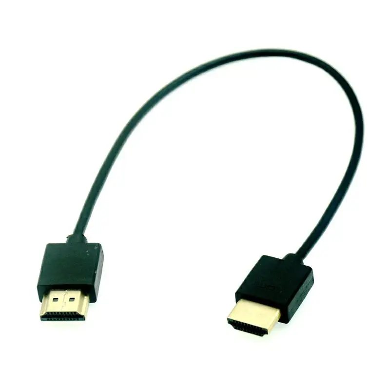 OD 3.0mm Super miękki mikro i Mini HDMI-kompatybilny z męskim cienkim przewodem kompatybilnym z HDMI 2k 4k Hd @ 60hz lekki przenośny0.3m1m