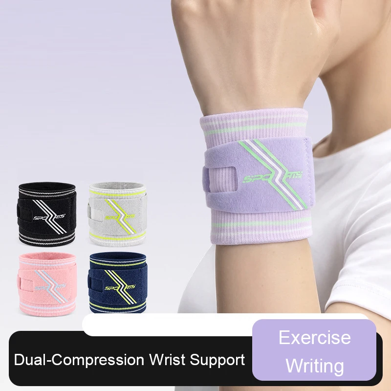 1 Piece Wrist Brace Support Wrap for Tennis Badminton Dual-Compression Support Breathable Sweat-Wicking Wrist Strap Sleeve New