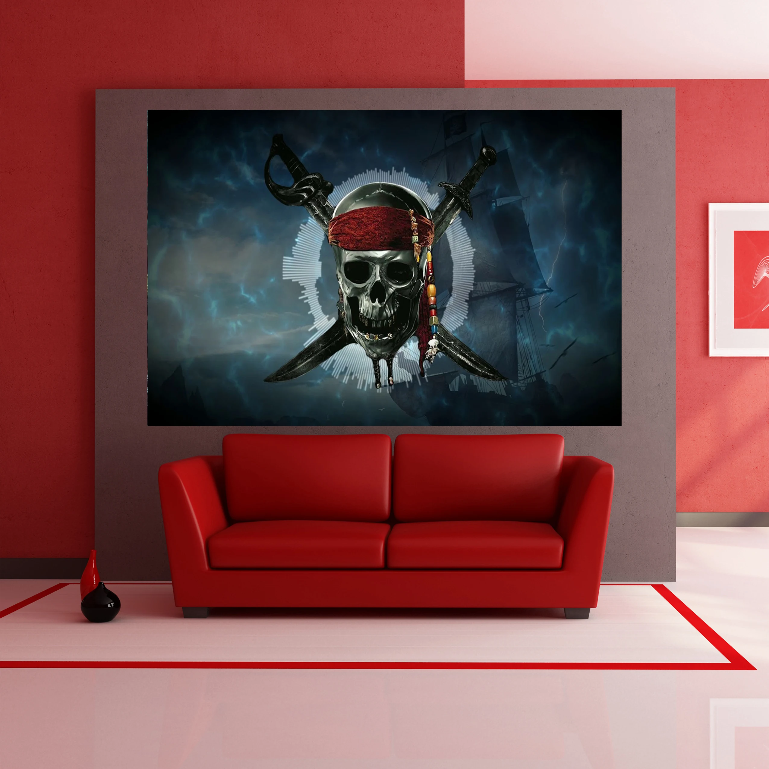 Pirates Of The Caribbeans Living Room Bedroom Dining Room Tapestry Wall Hanging Home Psychedelic Background Wallcovering