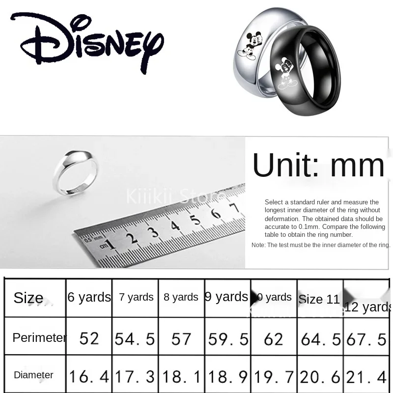 Disney Mickey Couple Ring Cartoon Cute Mickey Mouse Fashion Boy Girl Jewelry Accessories Prom Birthday Couple Gift Halloween New