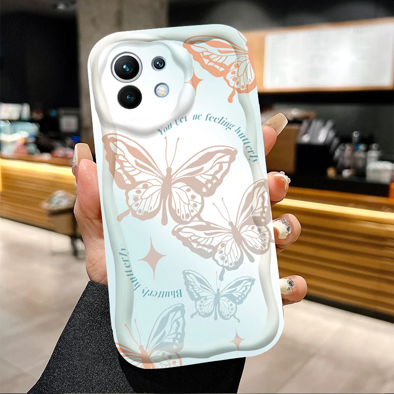 Luxury Butterfly Flower Case for Xiaomi POCO X7 X6 X5 X3 NFC F7 Ultra F6 F5 Pro F4 F3 GT M5S C65 C75 M3 M4 M5S M6 M7 Pro 4G 5G