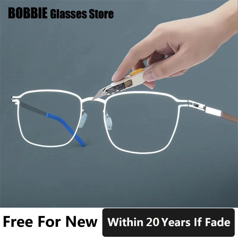 Lifetime Warranty German Brand Oversize Eyeglasses Men Pilot Ultralight Glasses Frame Women Retro Square Spectacles Eyewear Gafa