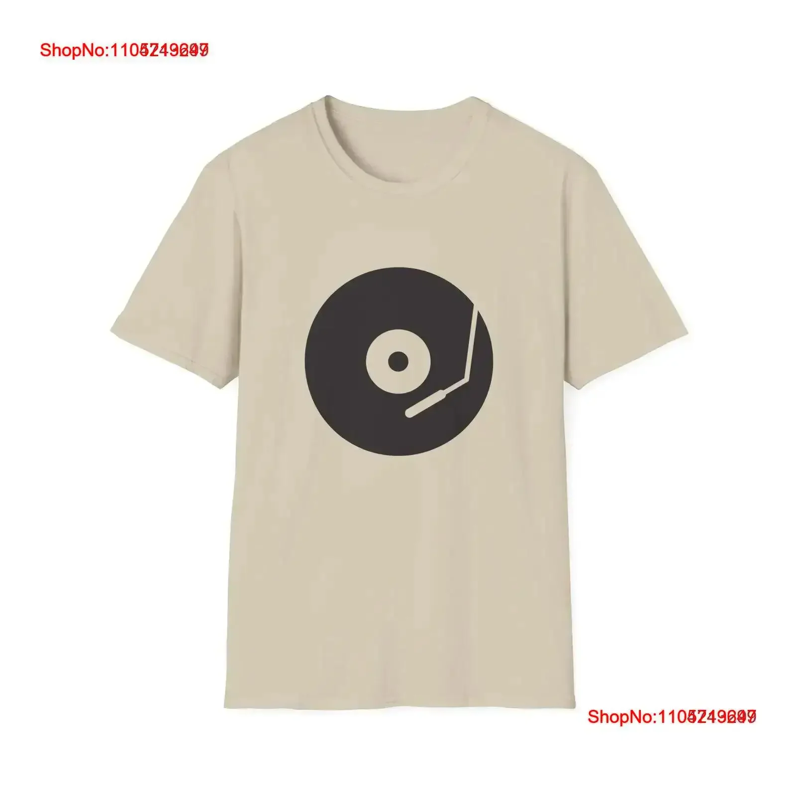 

Vinyl Record T Shirt With Retro Turntable Design Music vintage Washed Comfortable Stretched Top For Everyday Wear homme Stylish