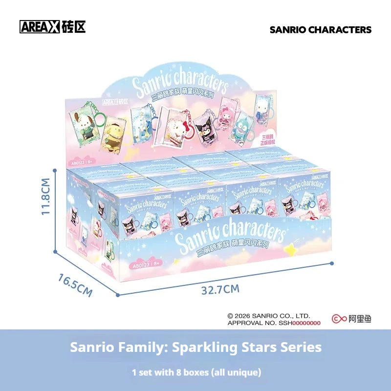 

New Areax Sanrio Characters Blind Box Keychains Bag Pendant Hello Kitty Kuromi My Melody Cute Collectible New Year Gift For Girl