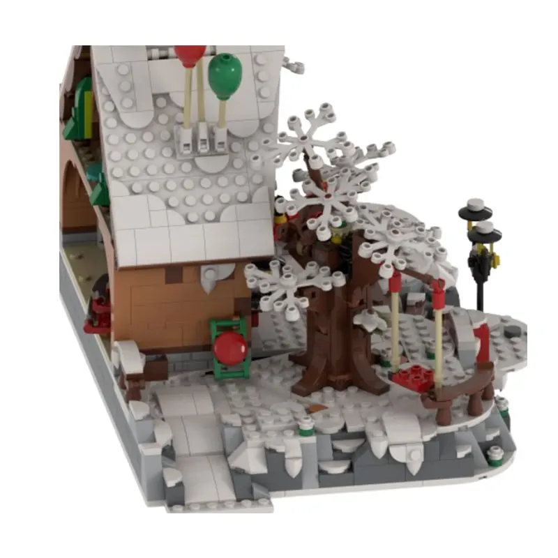 

MOC1456 шт., праздничное украшение, строительный дом, сборка мелких частиц, строительный блок, образовательная игрушка, модель, подарочный набор, орнамент