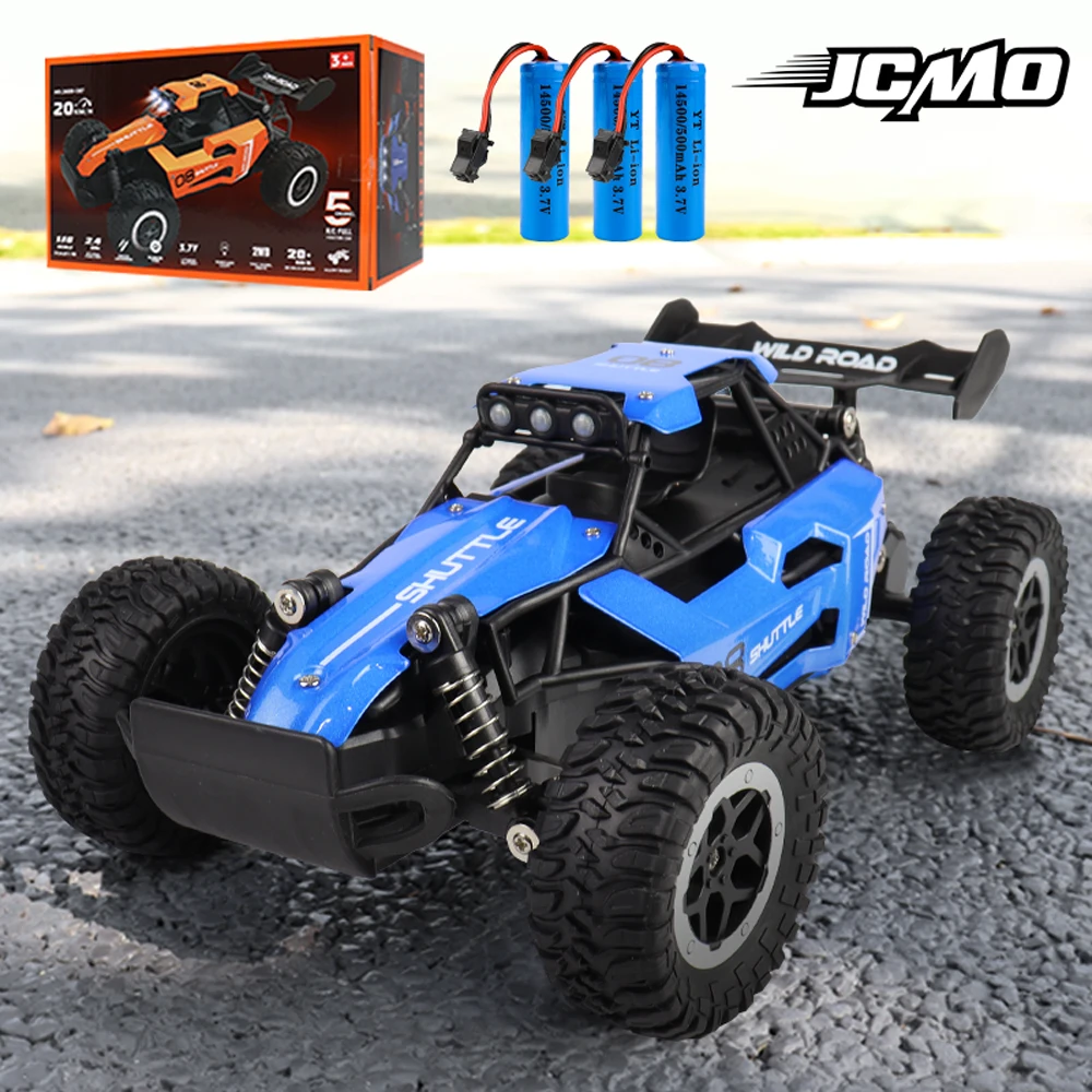 New RC Car 1:16 2WD with LED Light 2.4G 20KM/H High Speed Off-Road Climbing Remote Control Car Toy Gifts for Boys Girls Kids