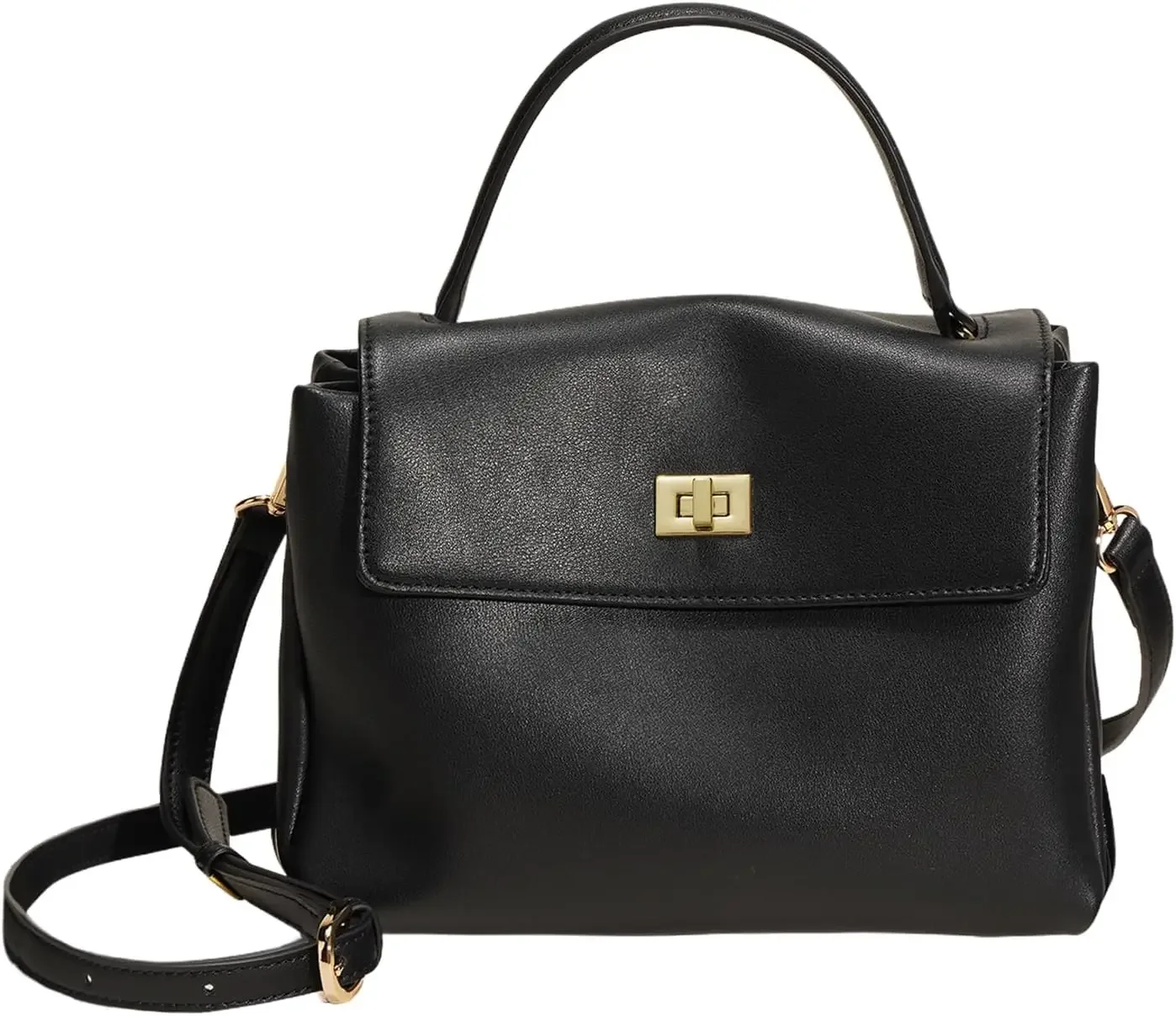 

Women’s Genuine Leather Satchel Purse, Top-Handle Crossbody Handbag with Adjustable Strap