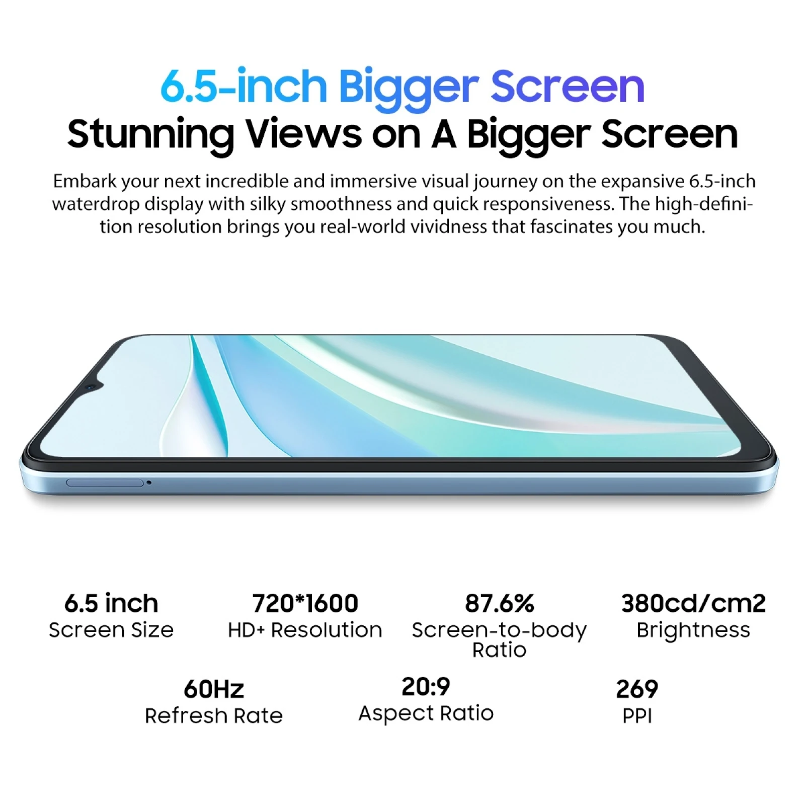 Blackview-Smartphone Wave 6C, écran HD 6.5 pouces, Octa Core, téléphone portable Android 13, batterie 5100mAh, 2 Go de RAM, 32 Go, Dean, appareil photo 8MP, 4G