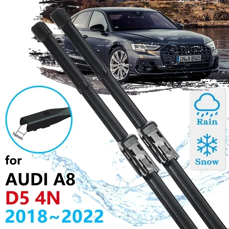 Limpiaparabrisas delantero para coche, escobillas de limpiaparabrisas para Audi A8, D5, 4N, 2018, 2019, 2020, 2021, 2022, accesorios de limpieza, ventanas 2 piezas