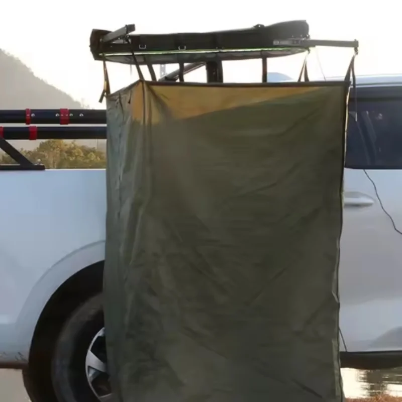 

Overland Shower Tent Vehicle Outdoor Shower Awning Tent with LED Light Car Side Shower Roompromote sales