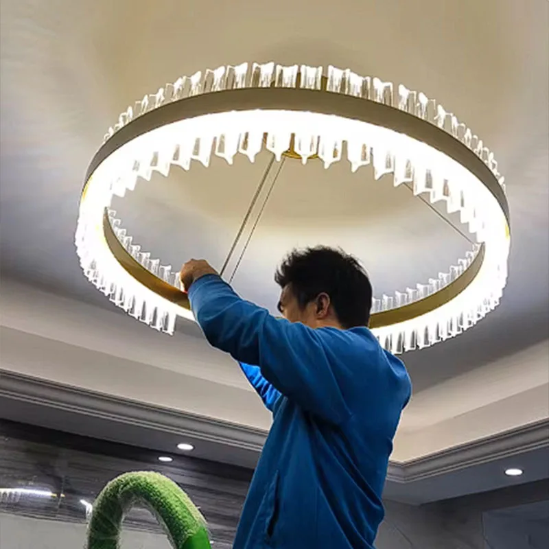 Luminárias de cristal moderno para quarto e sala