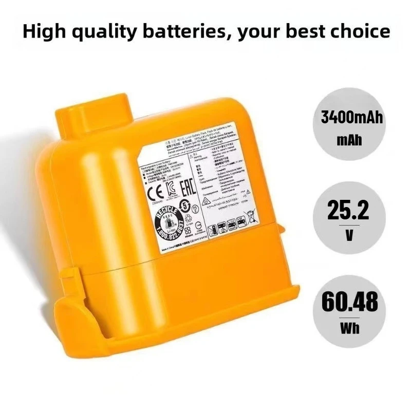 High-Quality In Stock 25.2V 3400mAh Rechargeable Battery for LG A9 A9+ A9 PLUS A905M A907GMS A905RM Vacuum Cleaner Battery