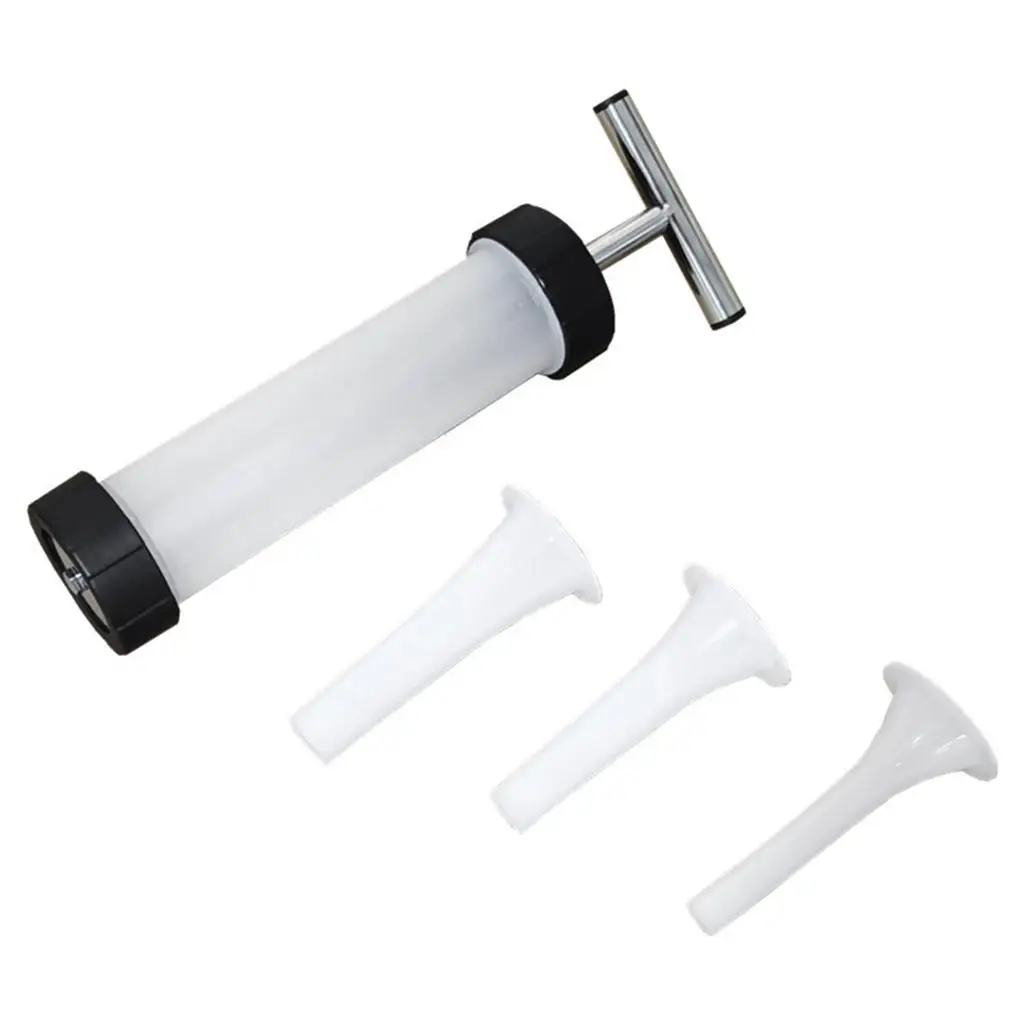 Sausage Maker Meat Stuffer Hot Dogs Stuffing Machine with 3 Filling Nozzles