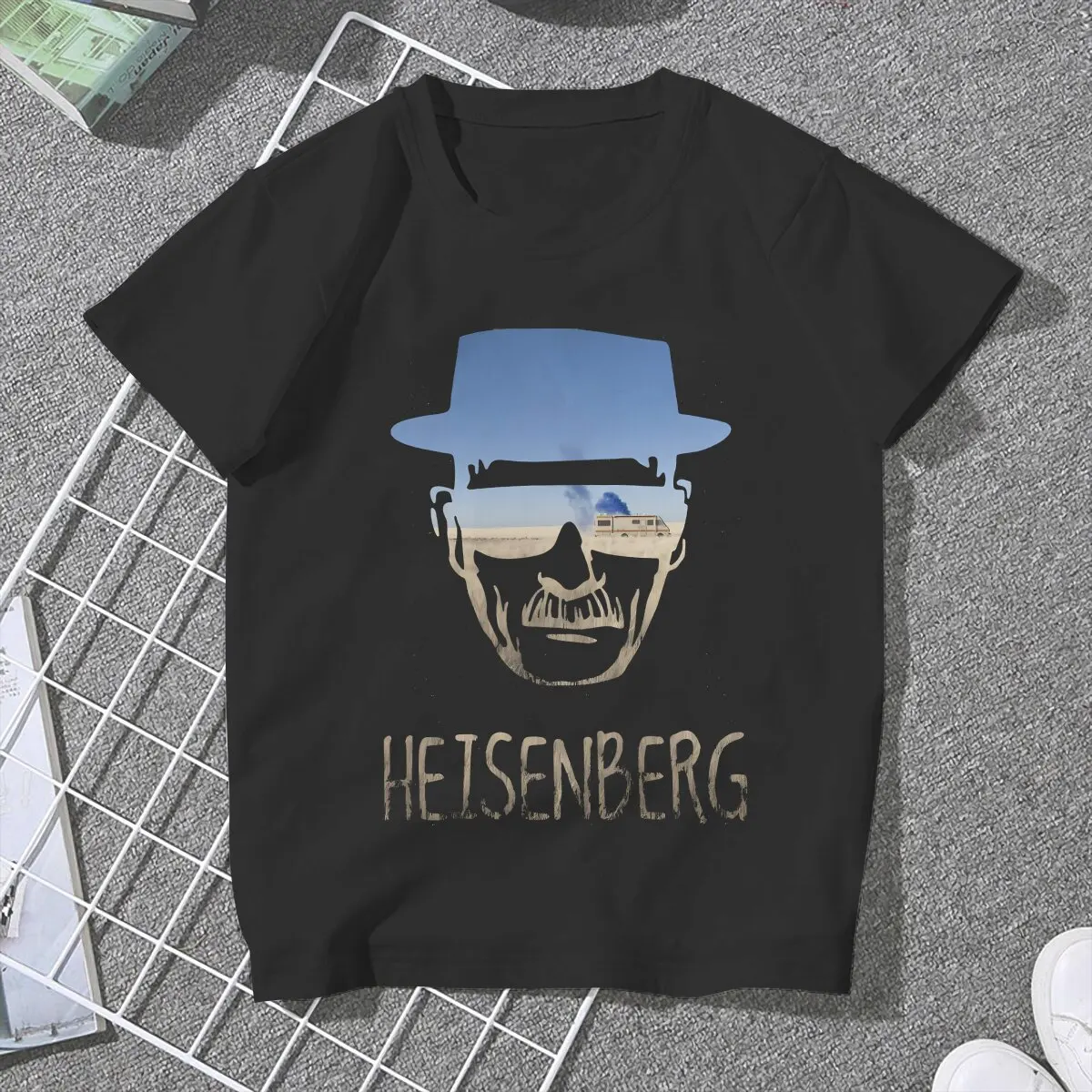 Movie Breaking Bad Heisenberg Cooking In The Desert T Shirt Harajuku Graphic Women's Polyester Tshirt O-Neck