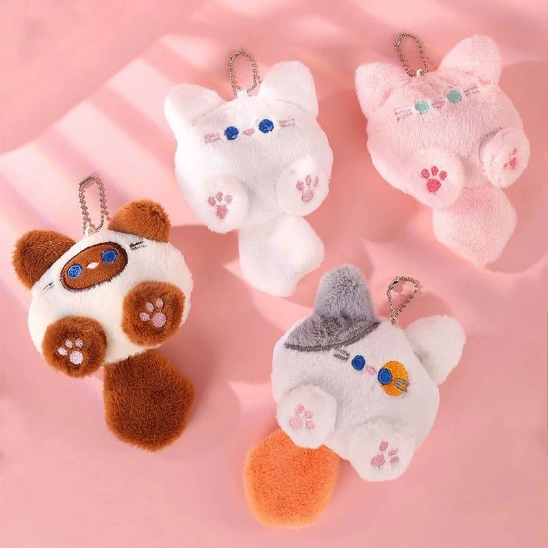 

New Cartoon called Squeak Cute Plush Cat Pendant Girl Backpack Pendant Couple Bag Keychain Decorative Gift