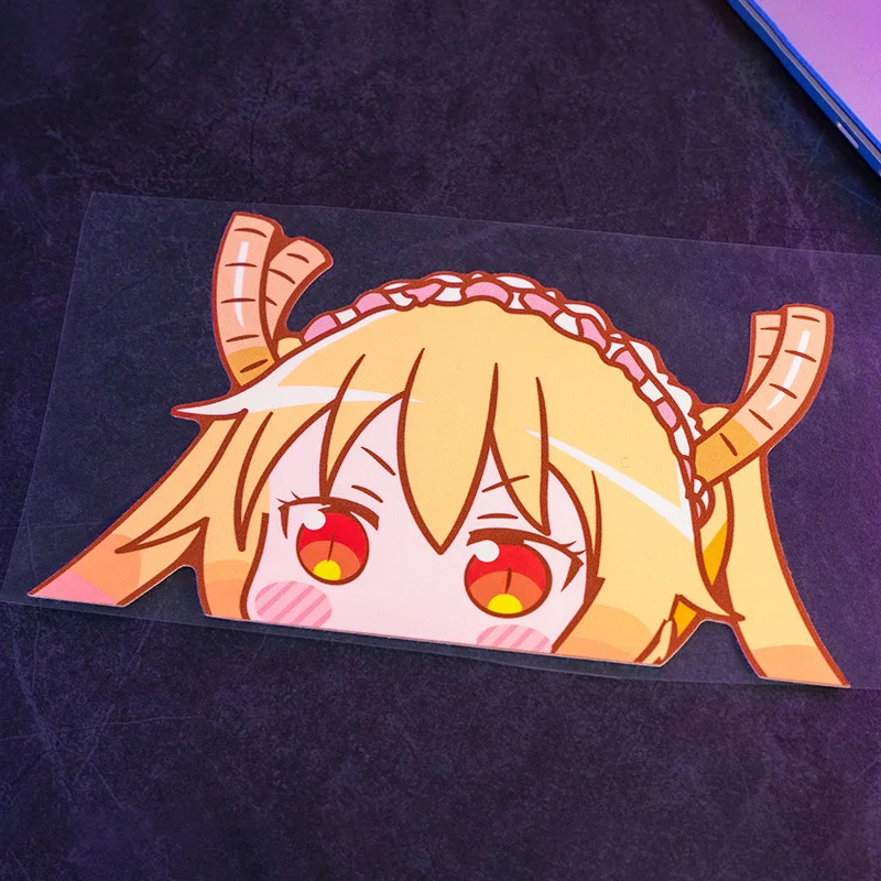 Dragon Maid Cartoon Anime Cute Electric Car Sticker Motorcycle Car Window Suitcases Notebooks DIY Decoration