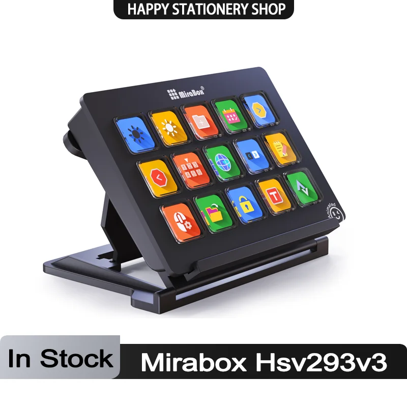 Mirabox Hsv293v3 Stream Dock Visualized Keyboard 15 Customizable Lcd Keys Live Content Creation Controller For Windows/Macos