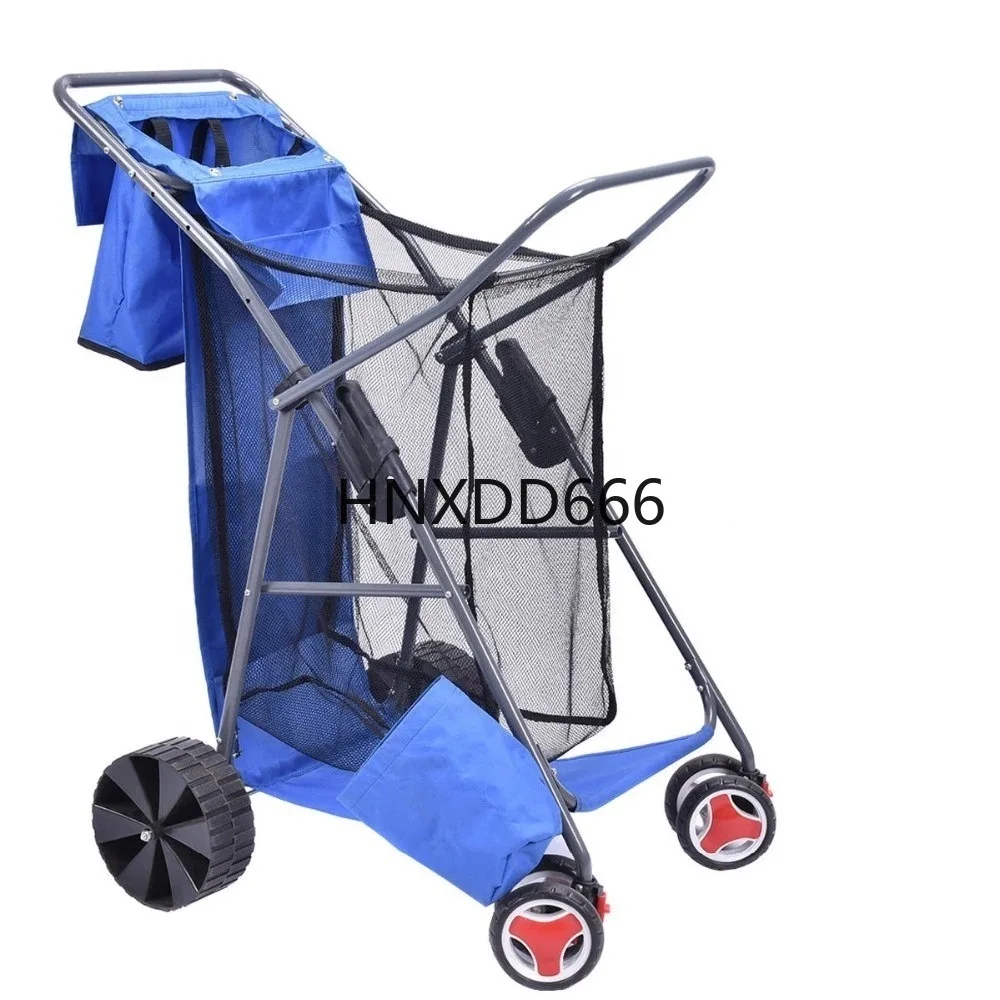 

Outdoor camping convenient PP wide wheel beach trolley folding beach car