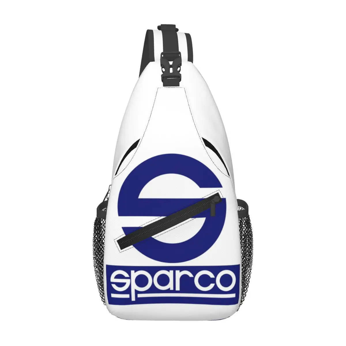 SPARCO Logo Car Racing Club Vintage Chest Bag Men Sling Crossbody Backpack Chest Bag Traveling Hiking Daypack Shoulder Bag