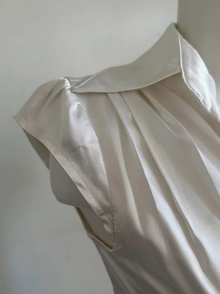 

Original Design Sensation f-Sve White T-irt Versatile Retro Sle Summer New Arrival for Young Women Commute Sle