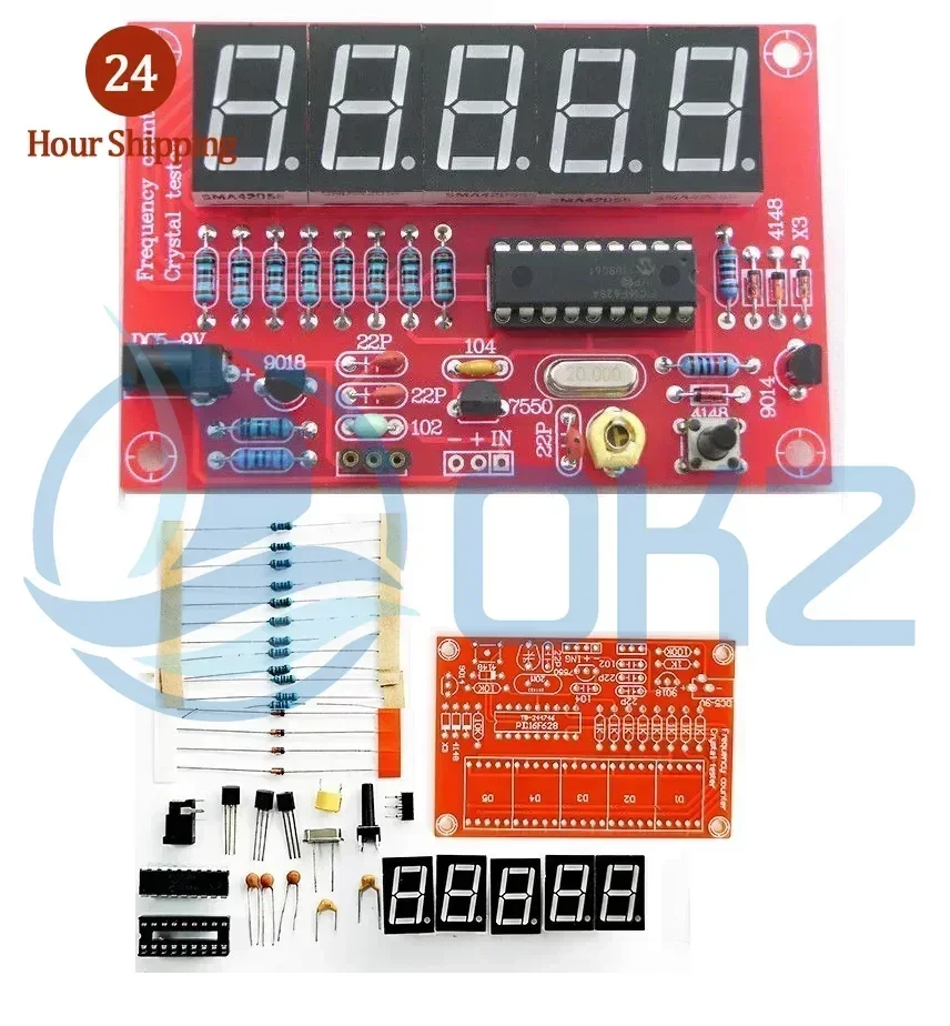 10pcs DIY Kits RF 1Hz-50MHz Crystal Oscillator Frequency Counter Meter Digital LED tester meter For arduino NEW