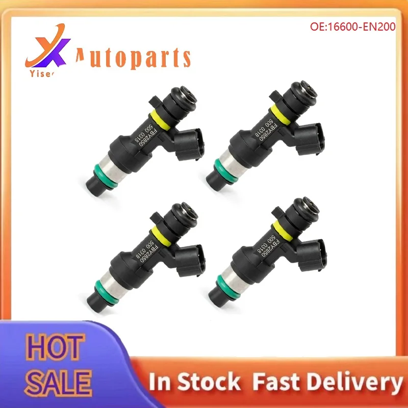 Fuel Injectors FBY2850 16600-EN200 for 2007 - 2010 Nissan Sentra Versa 2009 - 2010 Cube 1.8L 2.0L 4PCS