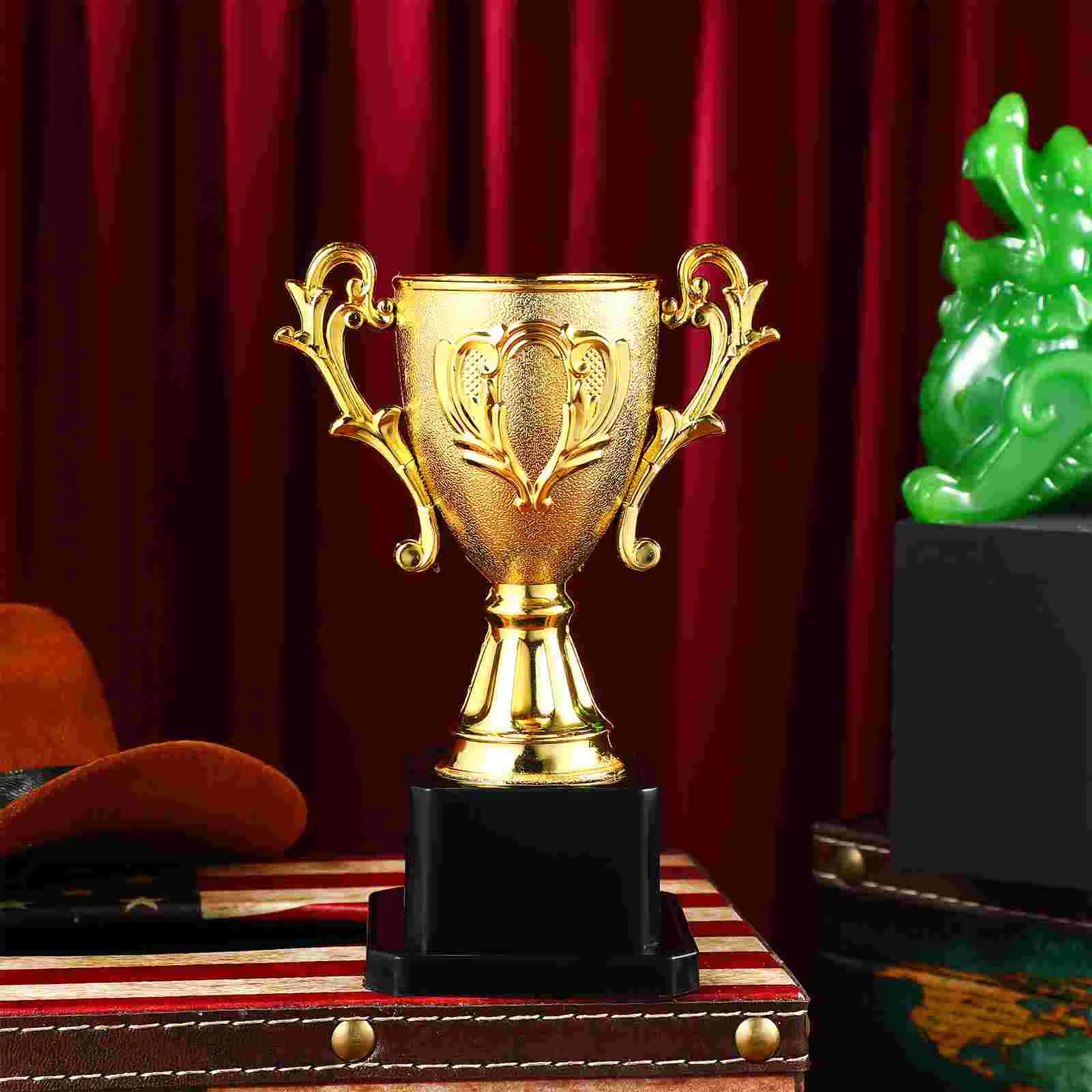 Plastic Trophy for Kids Creative Sports Competitions Winner Award Trophy Toy with Base for Kindergarten School