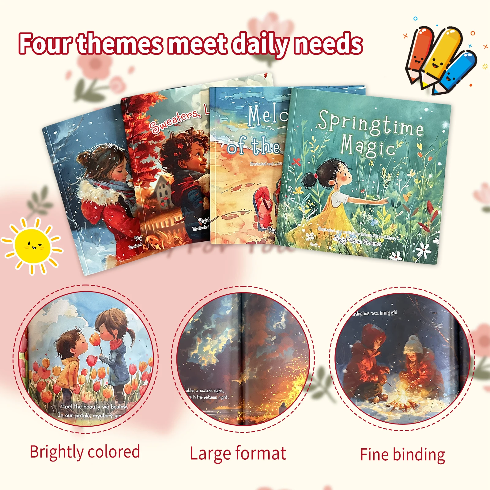 

Красота четырех сезонов: книга с иллюстрациями детского искусства, опыт природы