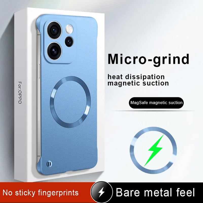 Slim Bezels with Magnetic Case for OPPO Reno 15 Pro 15 reno 14 pro 13 12 pro Ultra thin Camera Protect Cover