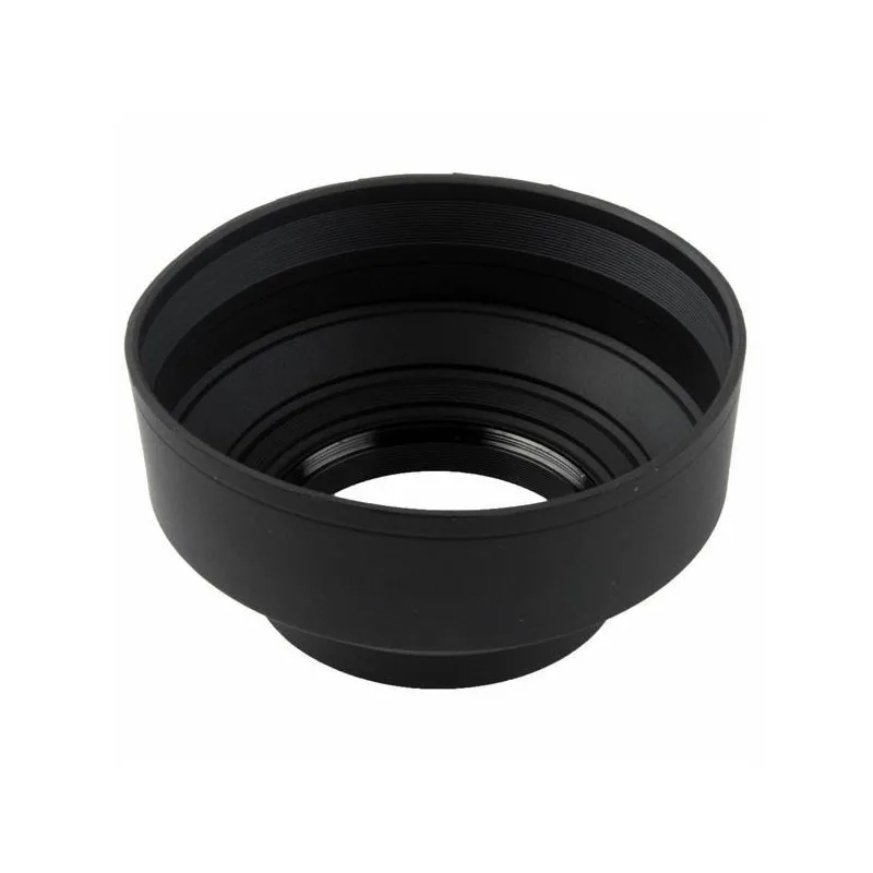 49 52 55 58 62 67 72 77 82mm 3-Stage 3 in1 Collapsible Rubber Foldable Lens Hood for SLR camera