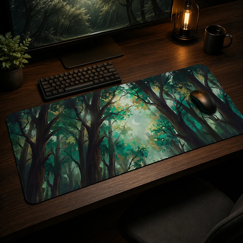 Mouse Pad Gaming Sunlit Forest Canopy printon demand Computer HD Custom Mousepad XXL keyboard pad Natural Rubber PC Mice Pad