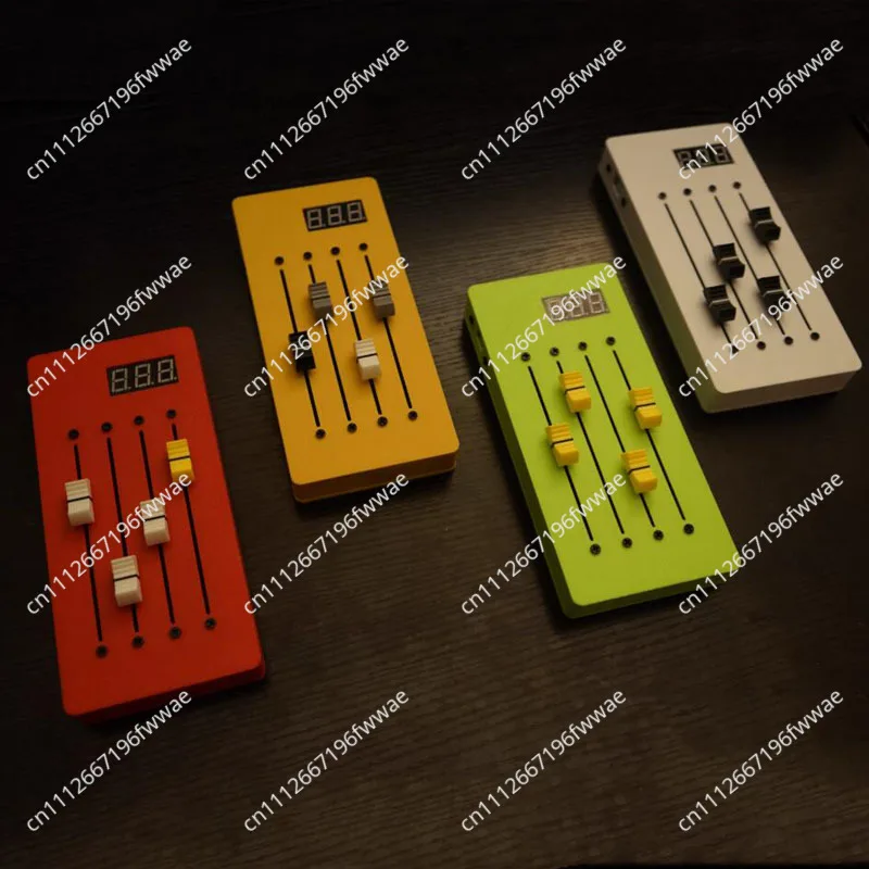 4-Track Long Fader MIDI Controller for DAW - Digital Display CC Controller