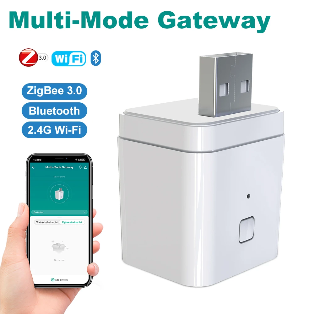 Tuya Smart USB Multi Gateway Bluetooth Zigbee Wireless Hub Bridge Smart Home Appliances Remote Control Support Alexa Google Home