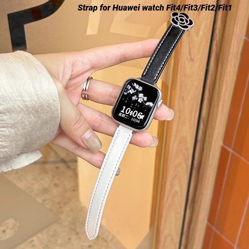 

Magnetic Strap For Huawei Watch Fit4/Fit3 Leather Correa Bracelet Watchband For Huawei Watch Fit 2/1 sport Belt Women Wristband