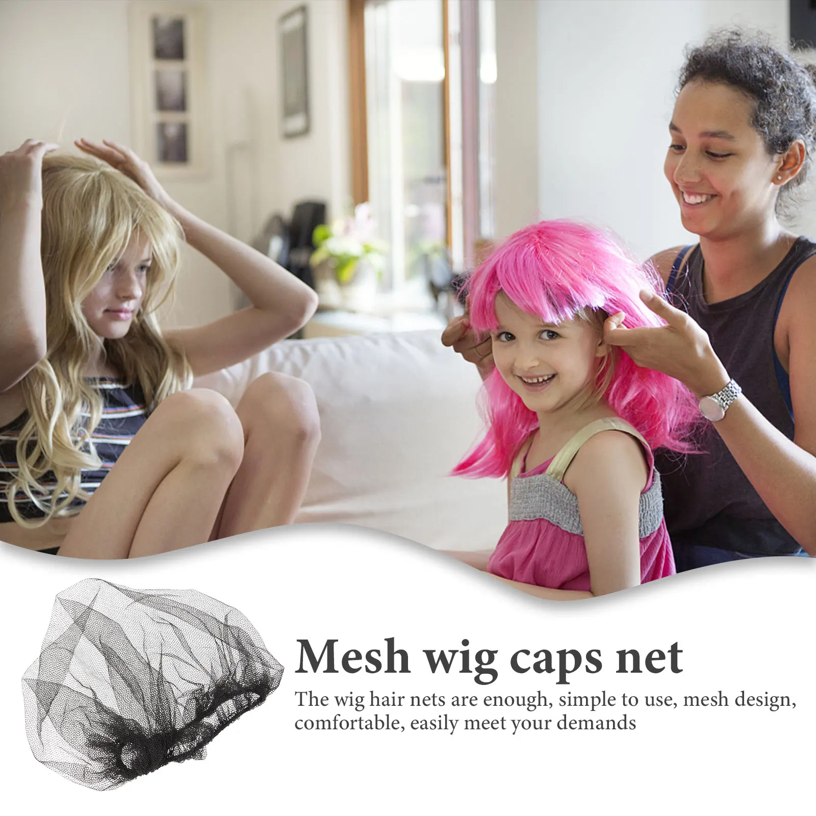 

10 pcs Invisible Hair Nets Women Extra Fine Mesh Caps Hairnet Headgear Black Work Comfortable Breathable Hair Care Styling