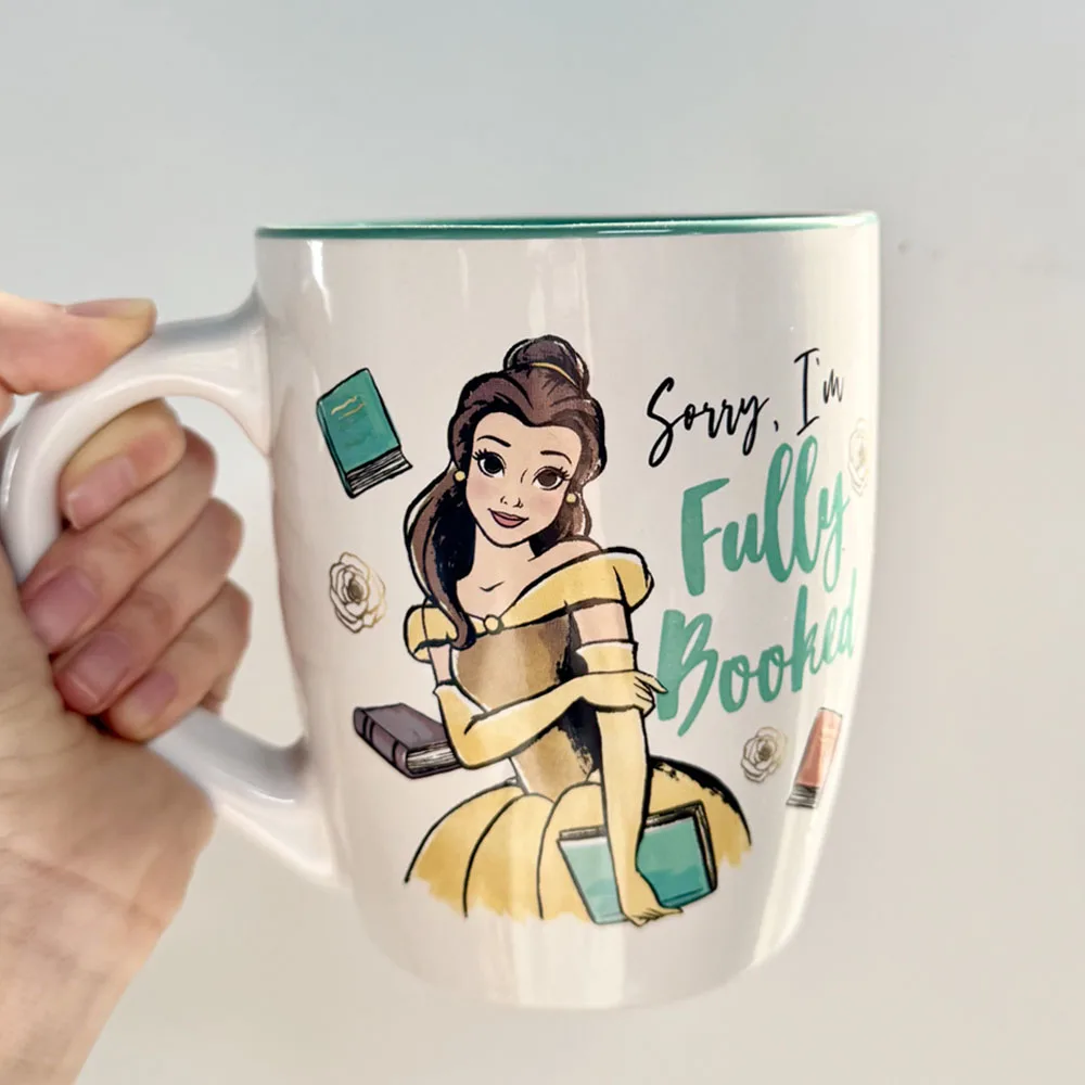 ديزني بيوتي آند ذا بيست بيل ذا ليتل ميرميد ارييل سيراميك الأميرة أليس شخصيات الحركة دمى أكواب كوب هدايا للأطفال ديكور #2