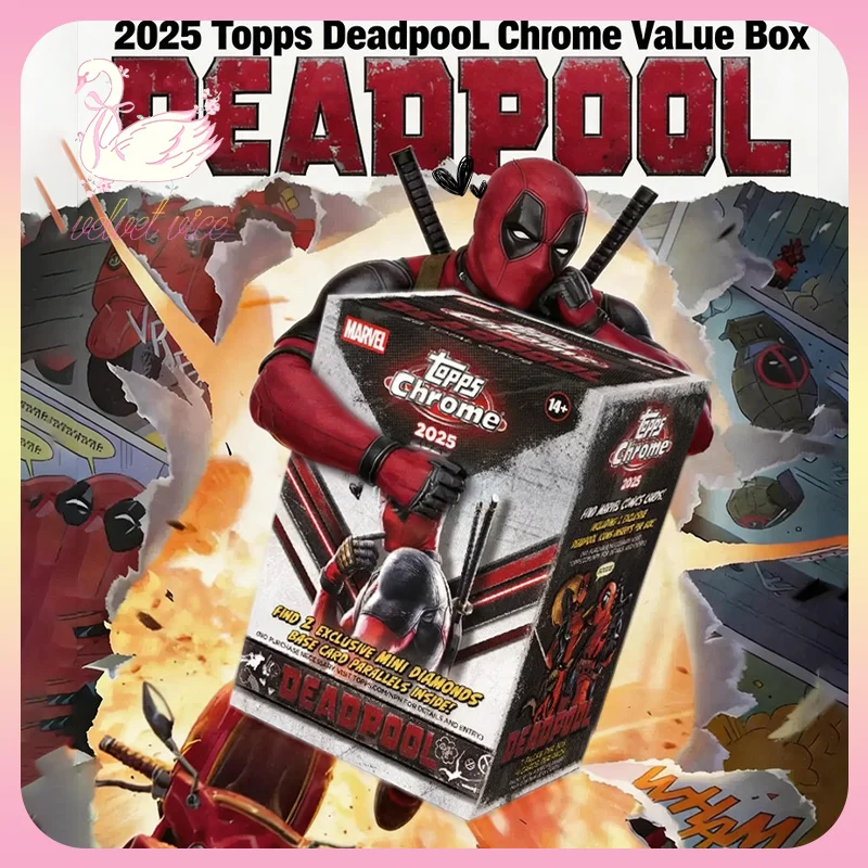 

Original 2025 Topps Marvel Deadpool Chrome Value Series Blind Box Collectible Movie Card Peripheral Collect Cards Boys Gift