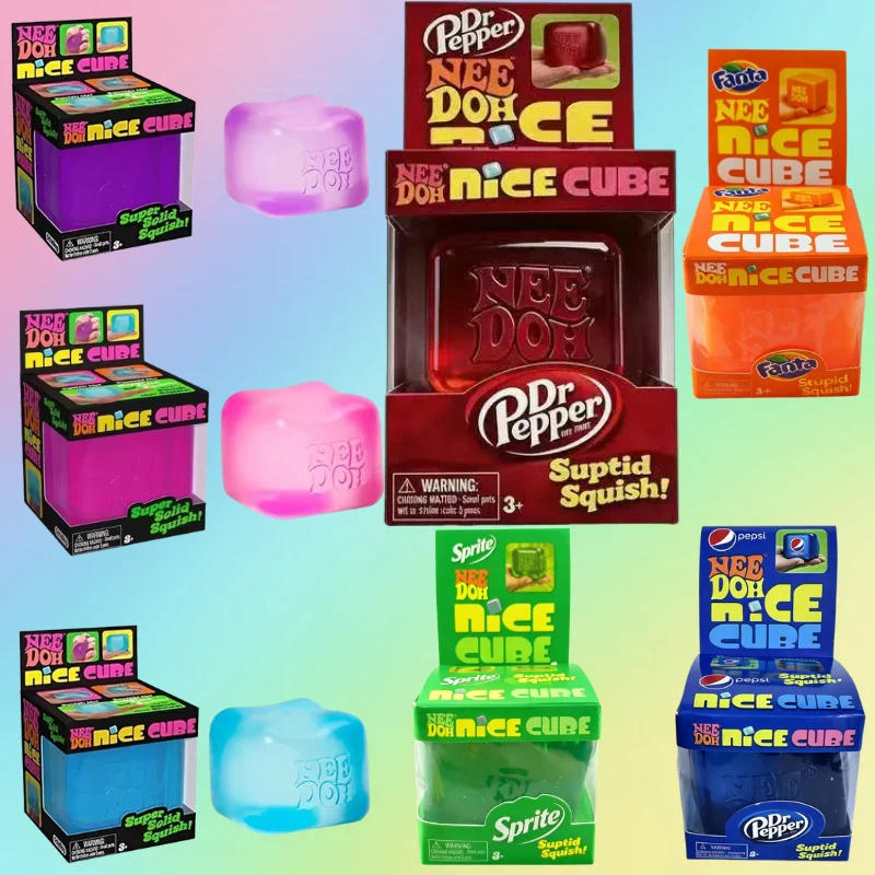 Schylling Needoh Nice Cube Sensory Fidget Cube Stress Relief Anxiety Sensory Tool for Focus ADHD & Office Desk Calming Gadget