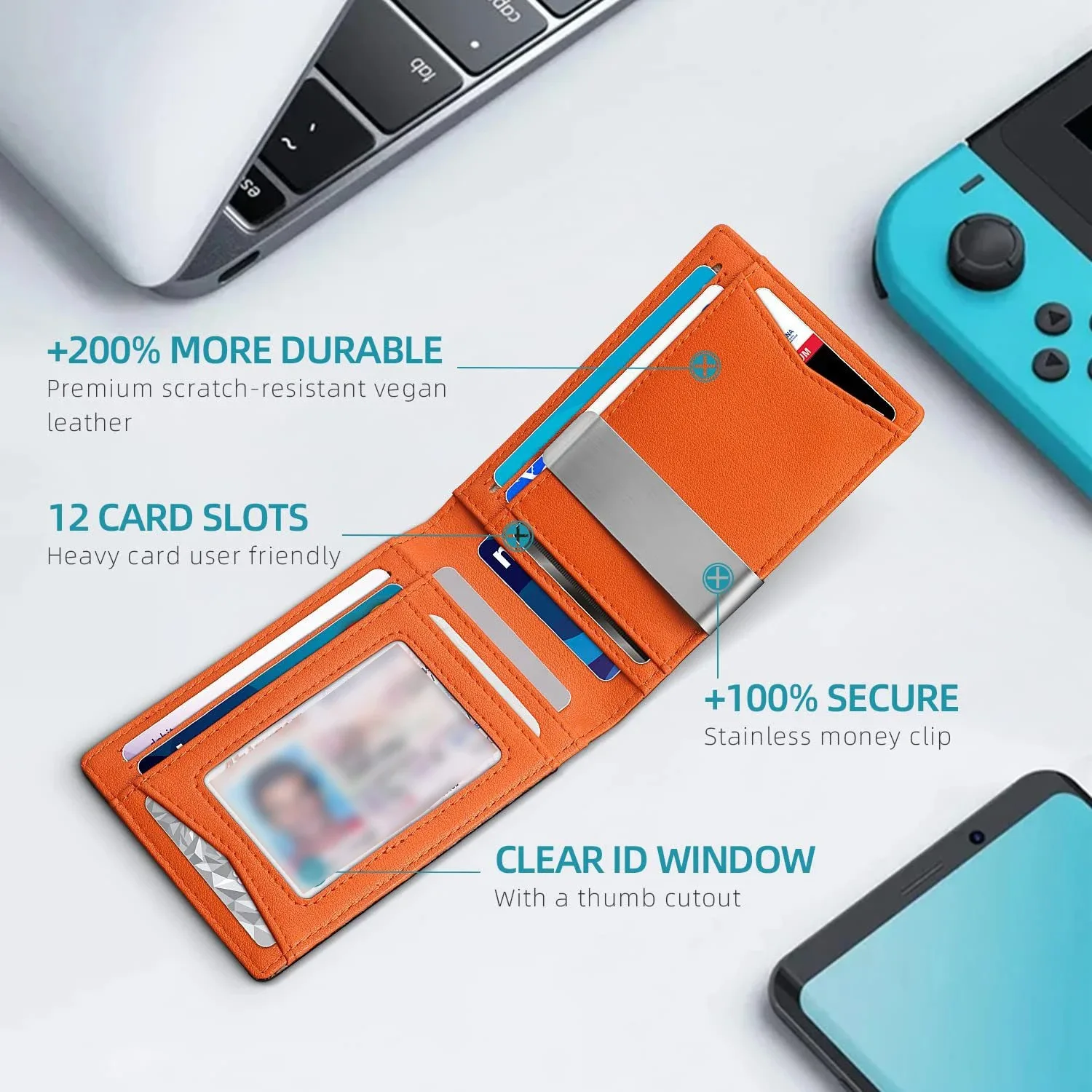 RFID Blocking Carbon Fiber Wallet Men Slim Card Holder Business ID Bank Credit Card Holder Short Purse Bifold Wallets for Men